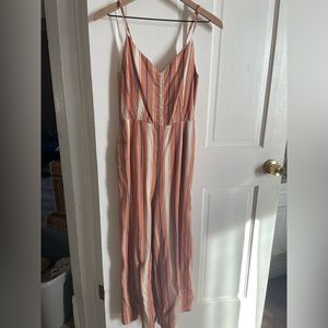 Coral blue and white jumpsuit